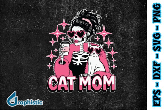 Cat Mom SVG: Bold Graphics for Print Templates