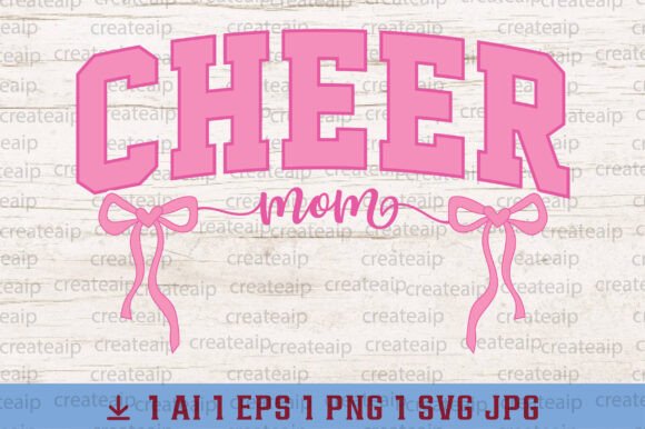 Cheerleading SVG Cheer Mom Coquette Bow Graphics