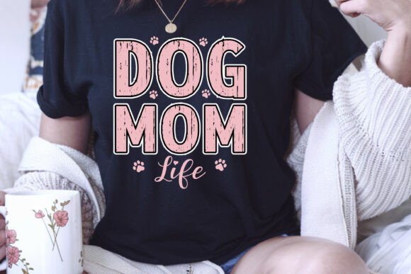 Dog Mom Life Retro SVG: Graphics for T-Shirt Designs