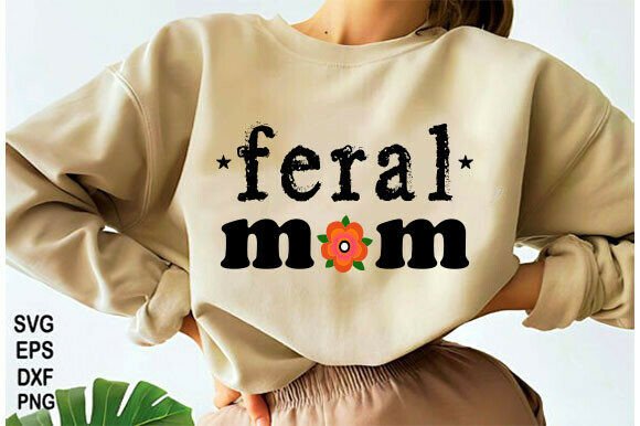 Feral Mom PNG: Bold Graphics for T-Shirt Designs