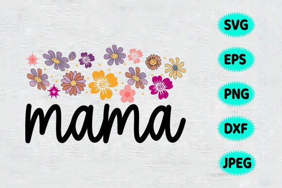 Floral Mama Graphics for T-Shirt Designs & Branding