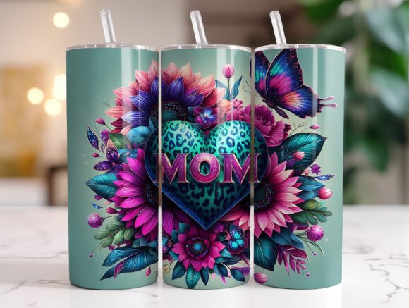 Mom 20oz Tumbler Wrap: Premium Graphics for Wraps