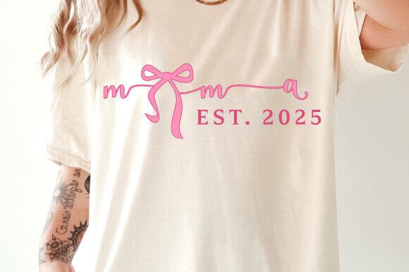 Pink Mama 2025 Coquette Graphics for T-Shirt Designs