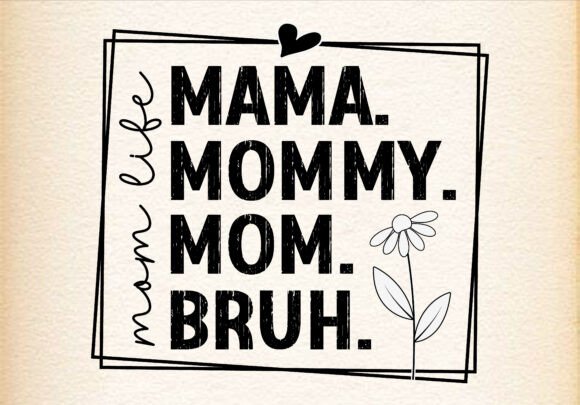 Retro Mom Life Graphics for T-Shirt Designs