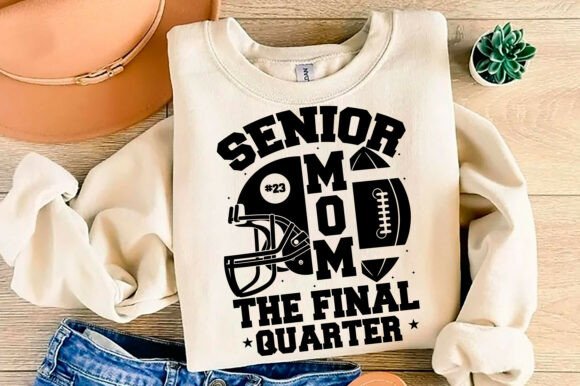Senior Football Mom 2026 Graphics for T-Shirt Designs